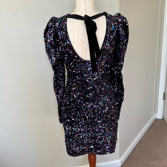 Adelyn Rae Sequin Dress Midnight - Picture 2 of 6